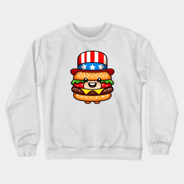 A Whimsical Tribute to American Culture in Cartoon Style T-Shirt Crewneck Sweatshirt by ragil_studio